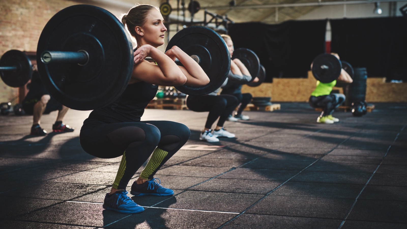 Woman lifting weights